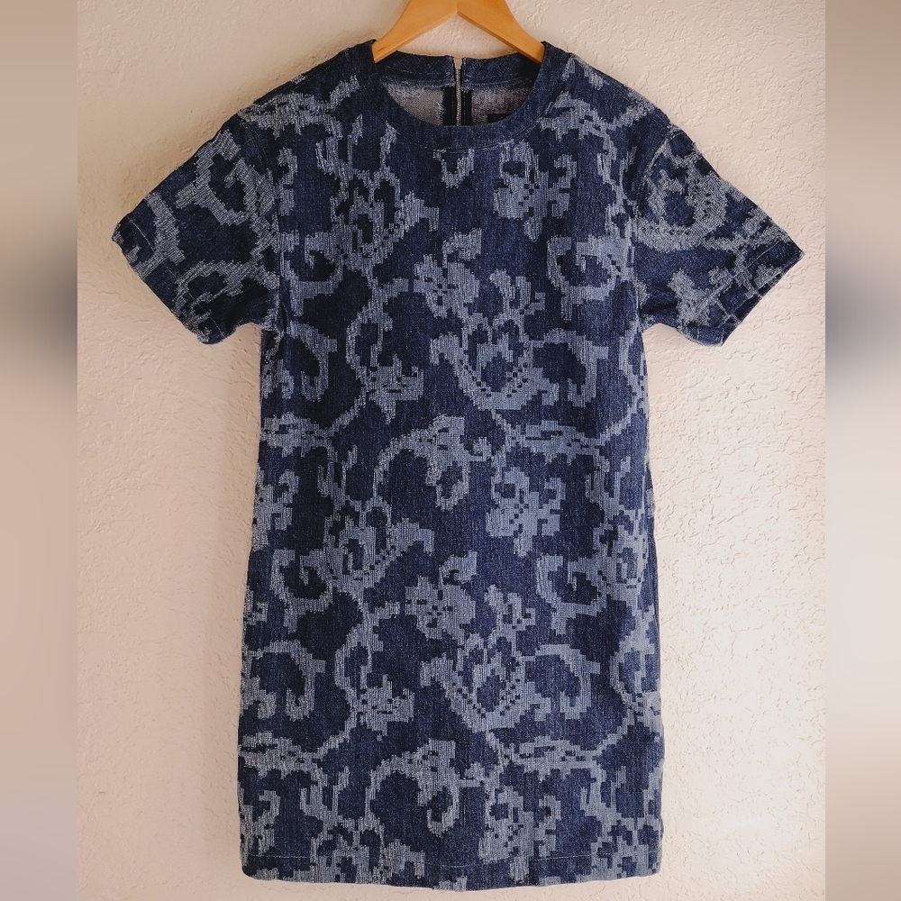 Rag & Bone Blue Patterned Mini Dress - Picture 6 of 12